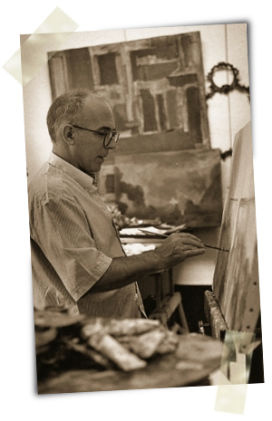 Hervé Thibault dans son atelier. Photo de Jean-Marc PAYOT